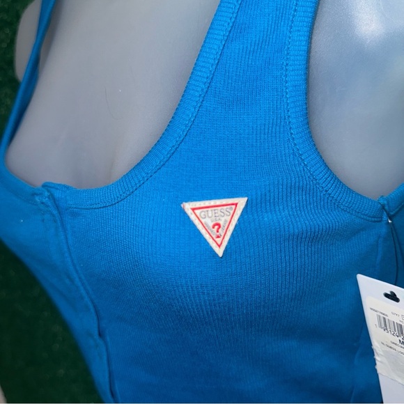 Guess Vibrant Blue Sleeveless Top - Picture 4 of 5